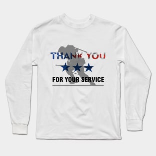 Memorial Day Thank You For Your Service Graphic Design Long Sleeve T-Shirt